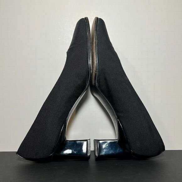 Womens STUART WEITZMAN Black Square Toe Block Heel Pumps / Size 7 Medium - Picture 6 of 8